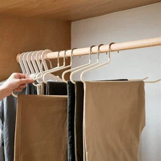 طلاء بولي كلوريد الفينيل ذو نهاية مفتوحة شماعات السراويل المعدنية